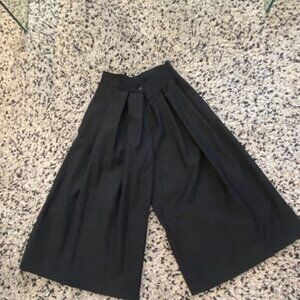 VTG Pure Wool Culotte Charcoal Grey 1970 Size 2/4 Pocket Madison